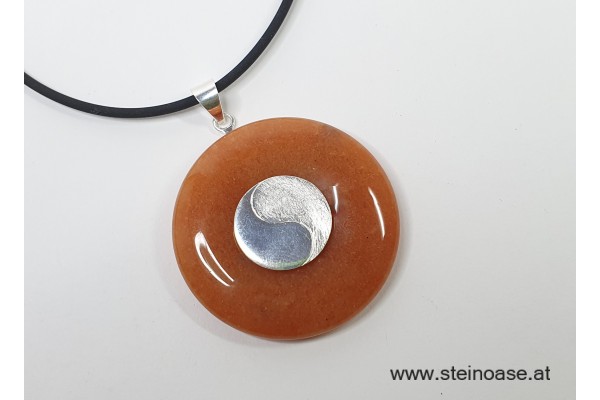 Donut Halter  'Yin Yang'  Silber